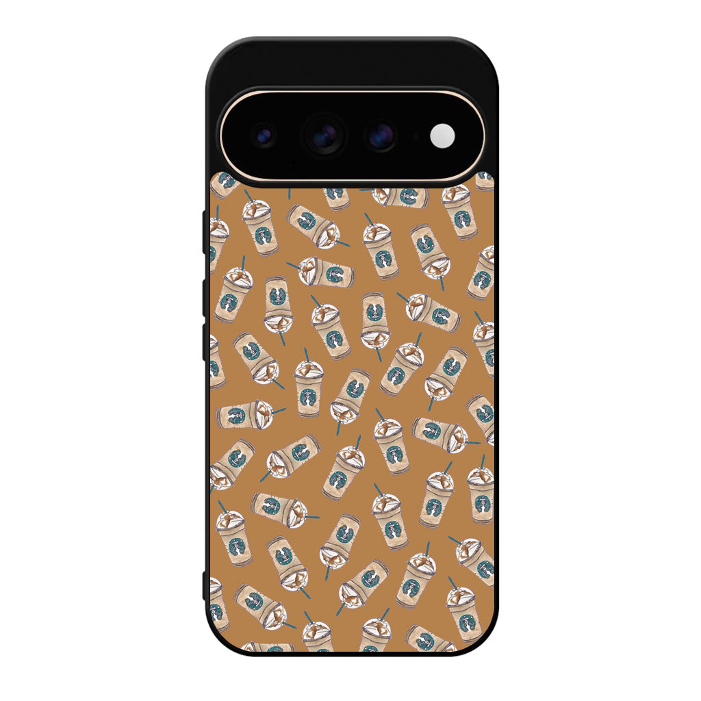Iced Cappuccinos Lover Pattern Google Pixel 11 Pro / Pixel 11 Pro XL Case
