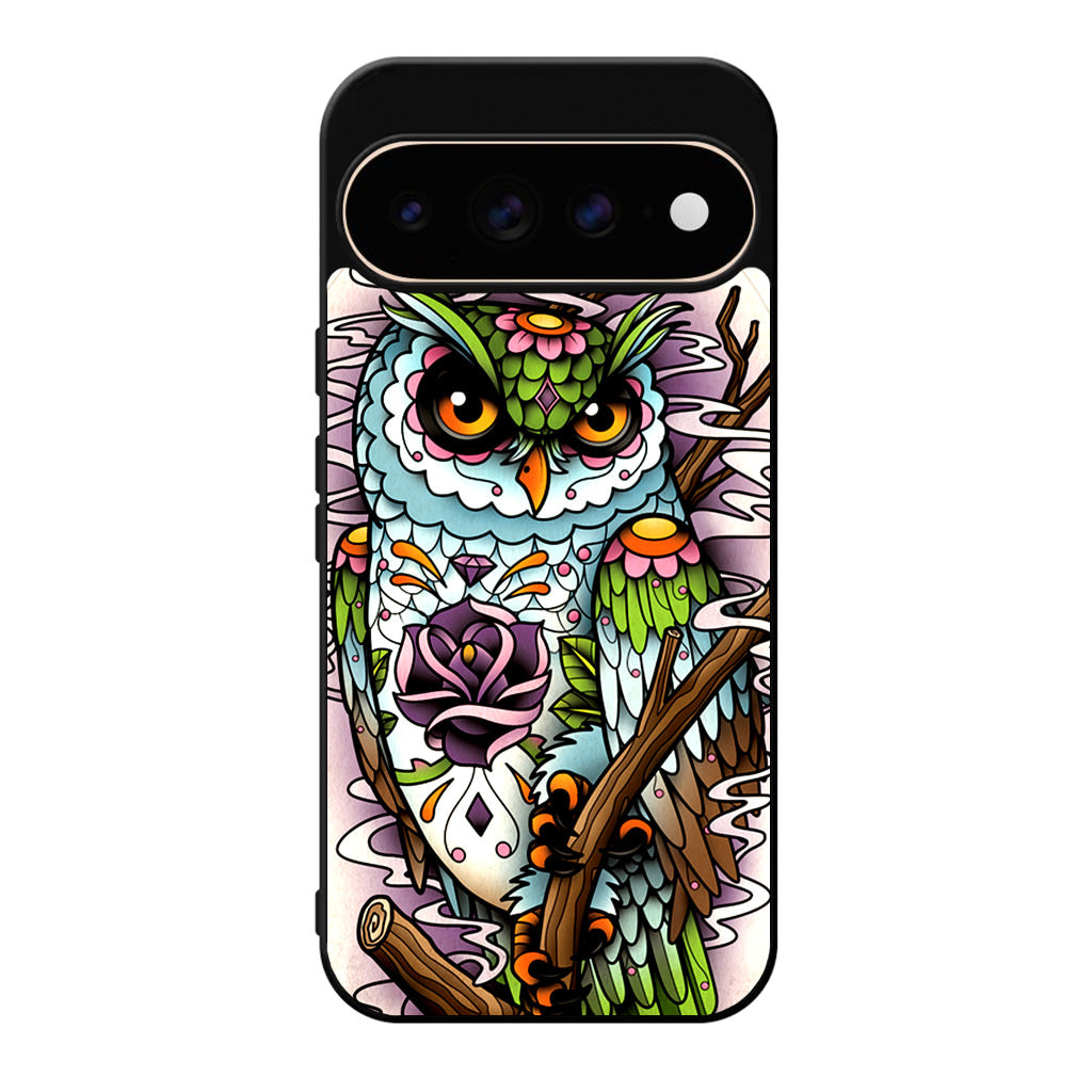 Sugar Skull Owl Tattoo Google Pixel 11 Pro / Pixel 11 Pro XL Case