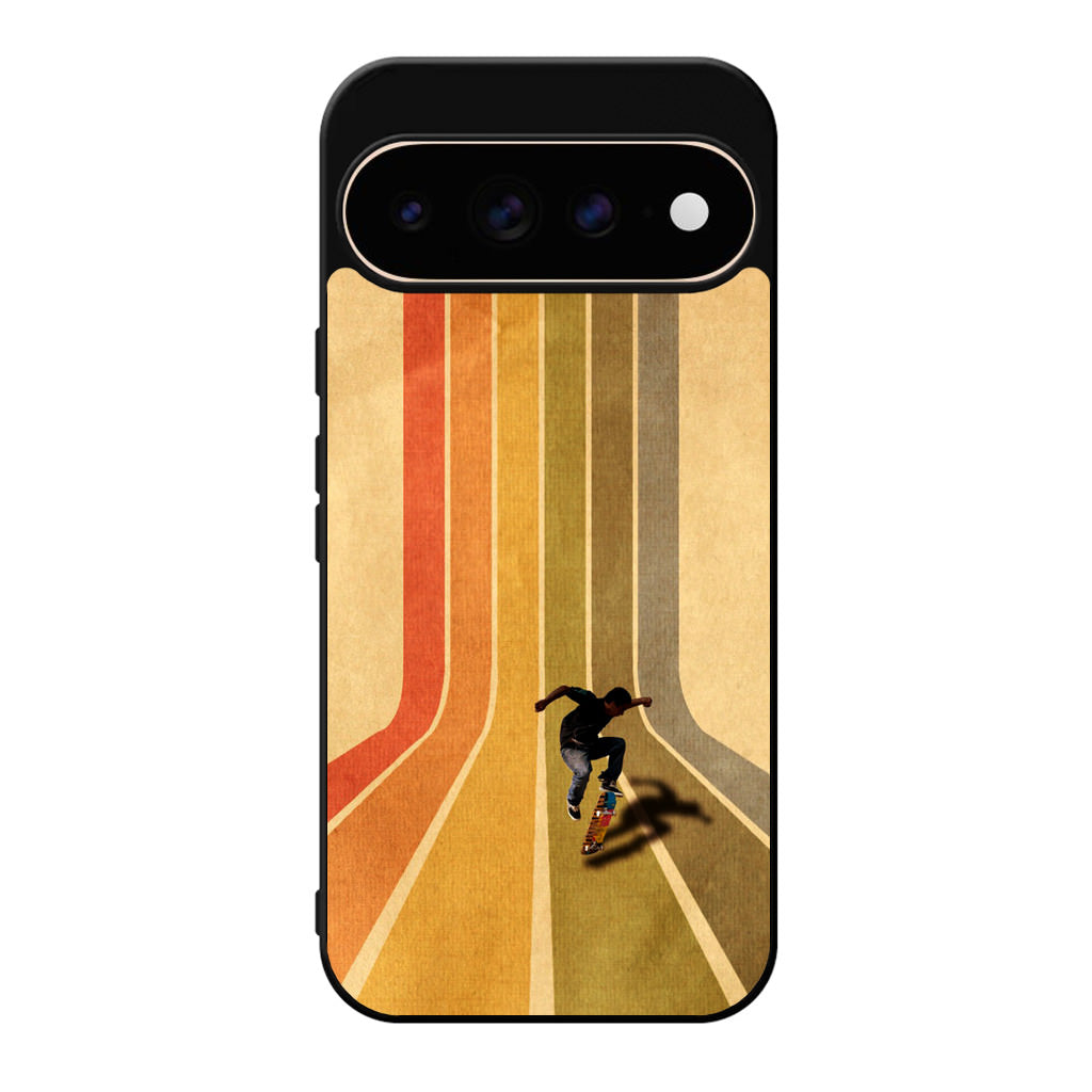 Vintage Skateboard On Colorful Stipe Runway Google Pixel 11 Pro / Pixel 11 Pro XL Case