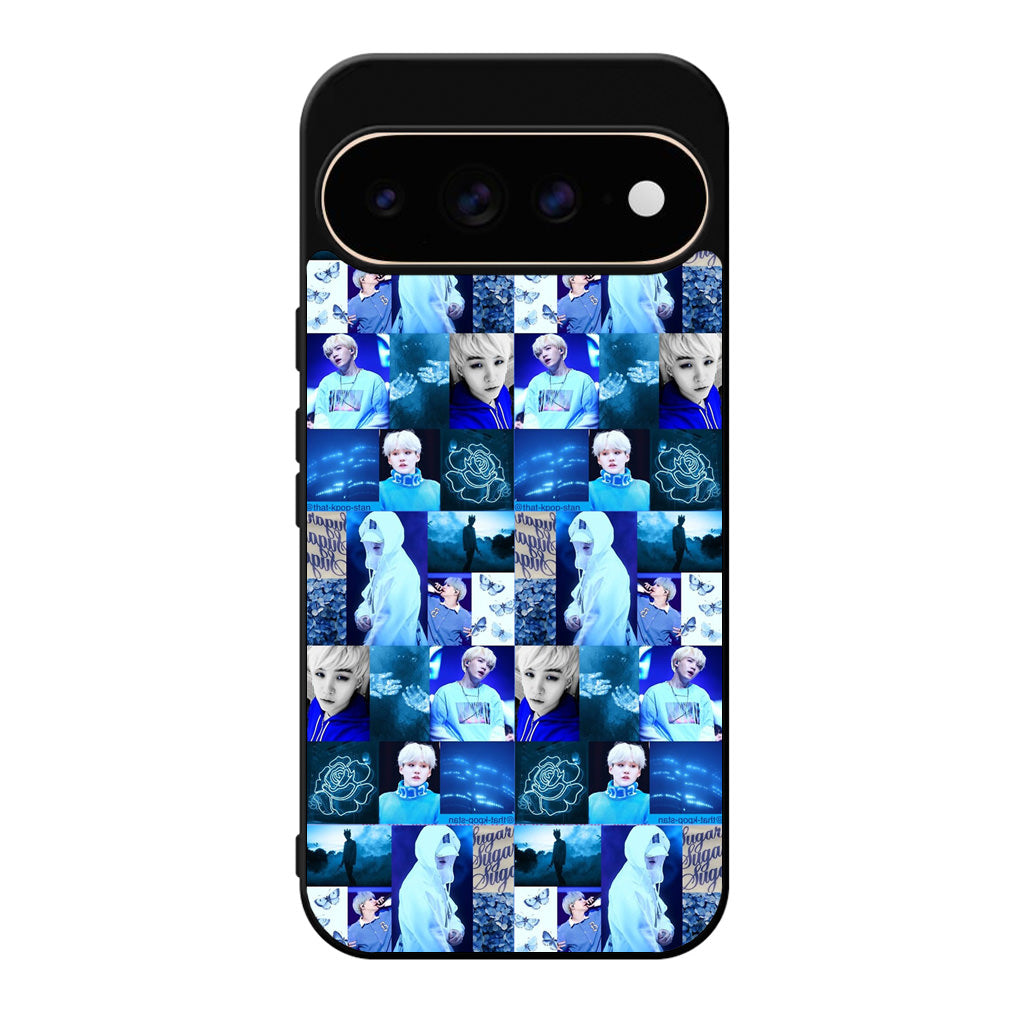 BTS Suga Blue Aesthetic Collage Google Pixel 11 Pro / Pixel 11 Pro XL Case