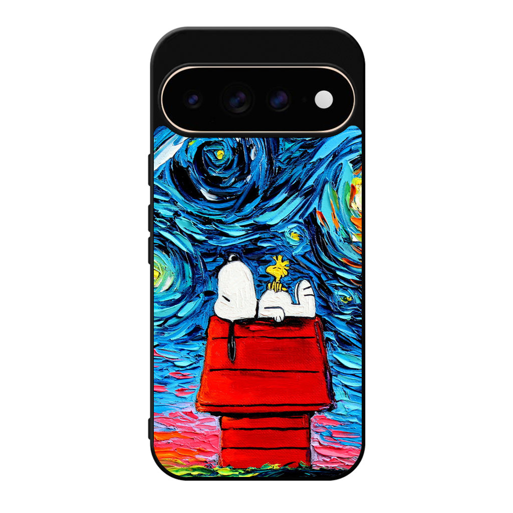 Dog Lying Under Starry Night Van Gogh Google Pixel 11 Pro / Pixel 11 Pro XL Case