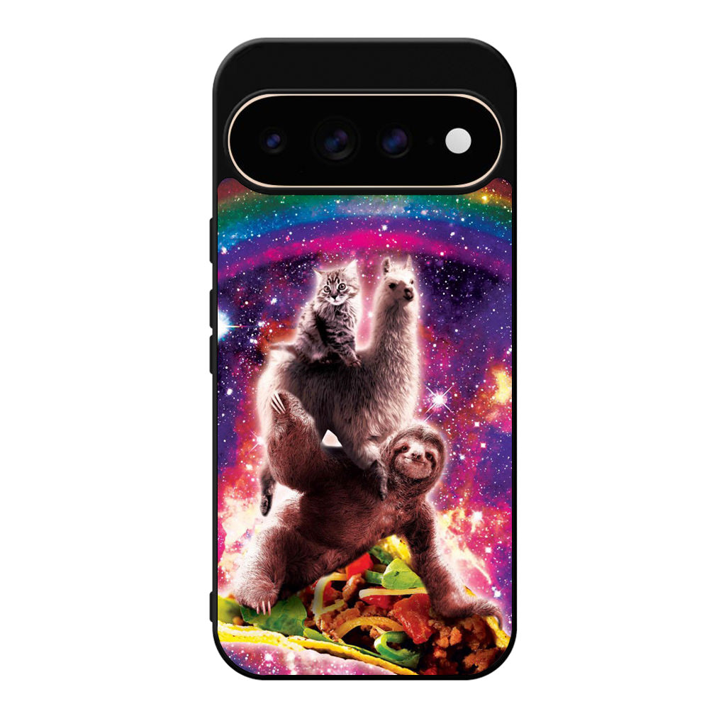 LLama Sloth And Cat Playing Together Google Pixel 11 Pro / Pixel 11 Pro XL Case