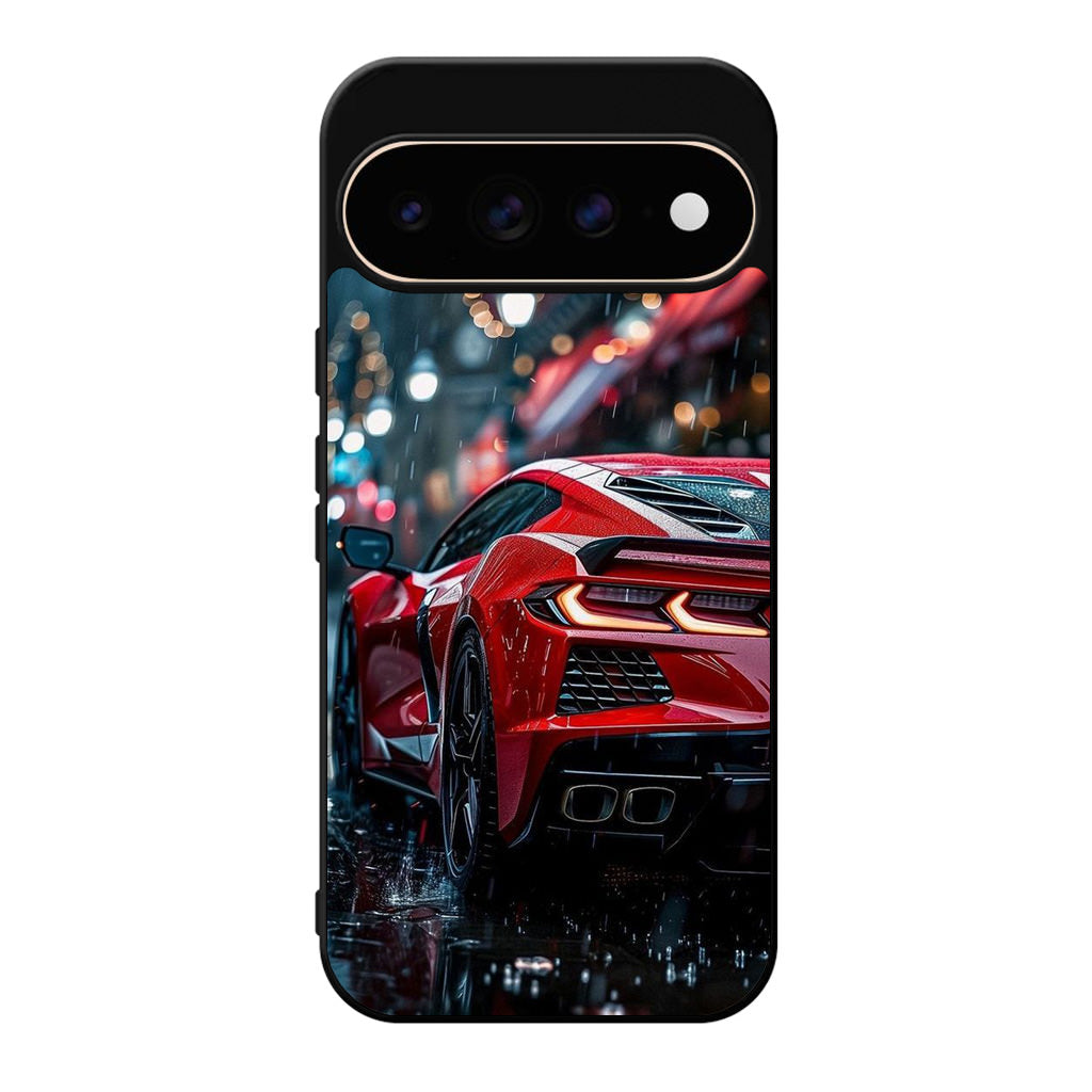 Red Sport Car in the Rain Google Pixel 11 Pro / Pixel 11 Pro XL Case