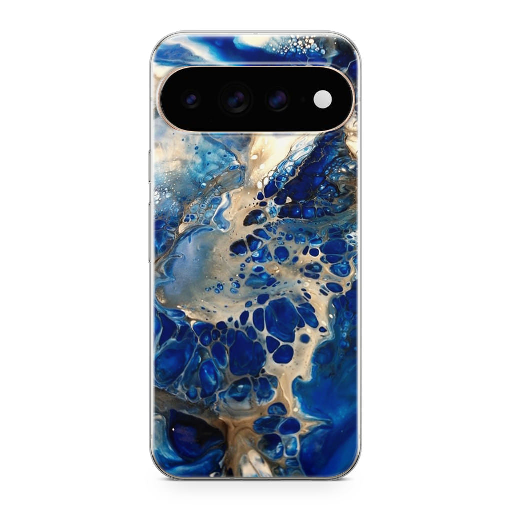 Abstract Golden Blue Paint Art Google Pixel 11 Pro / Pixel 11 Pro XL Case
