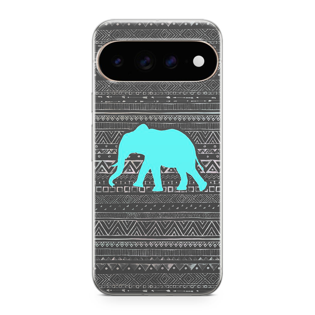 Aztec Elephant Turquoise Google Pixel 11 Pro / Pixel 11 Pro XL Case