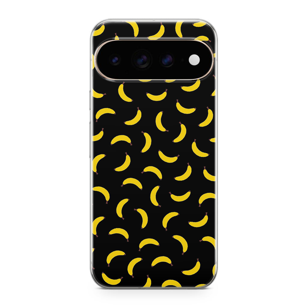 Bananas Fruit Pattern Black Google Pixel 11 Pro / Pixel 11 Pro XL Case
