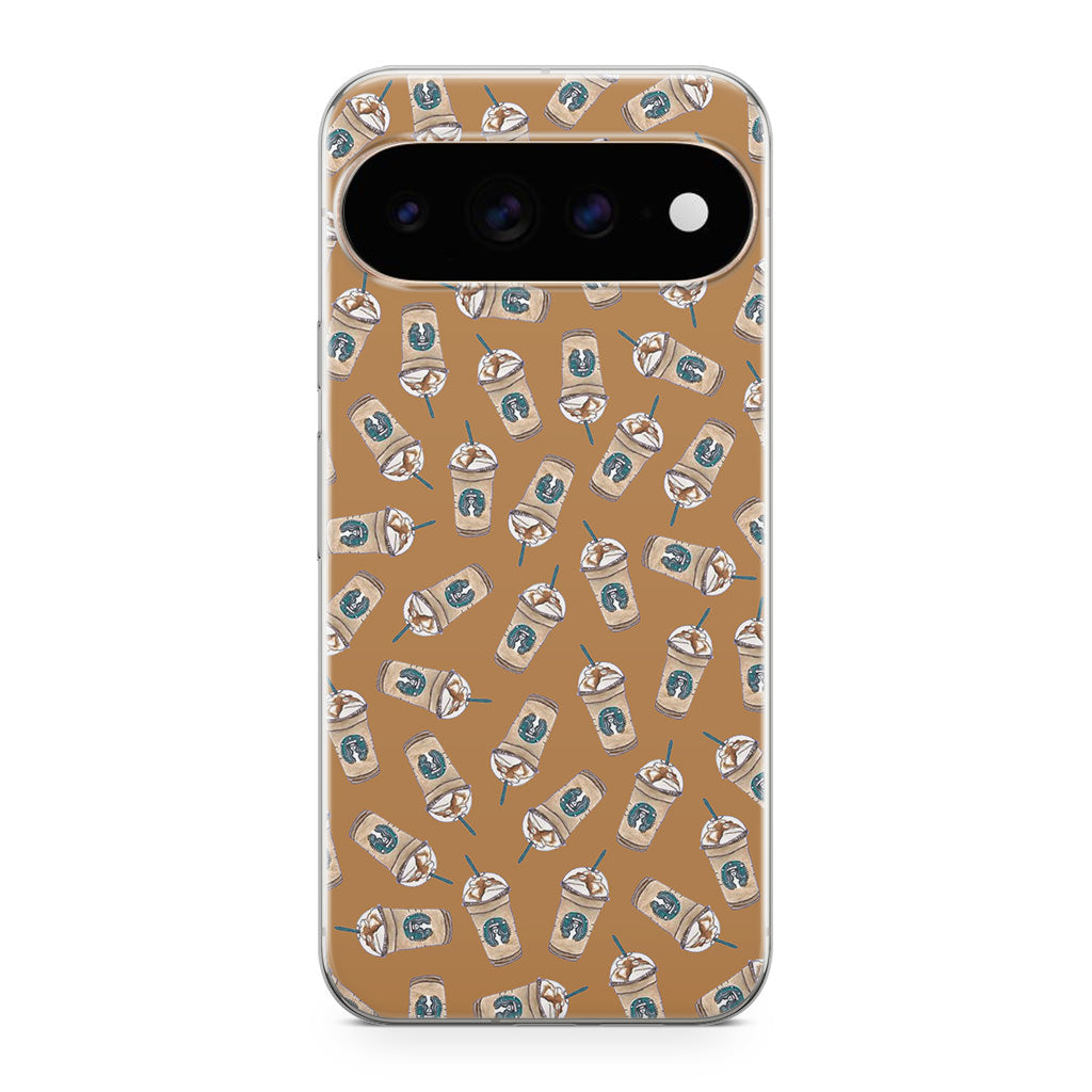 Iced Cappuccinos Lover Pattern Google Pixel 11 Pro / Pixel 11 Pro XL Case
