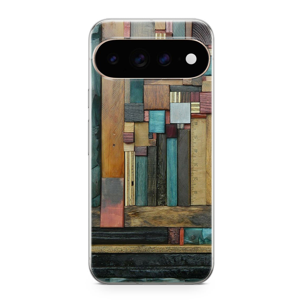 Painted Abstract Wood Sculptures Google Pixel 11 Pro / Pixel 11 Pro XL Case