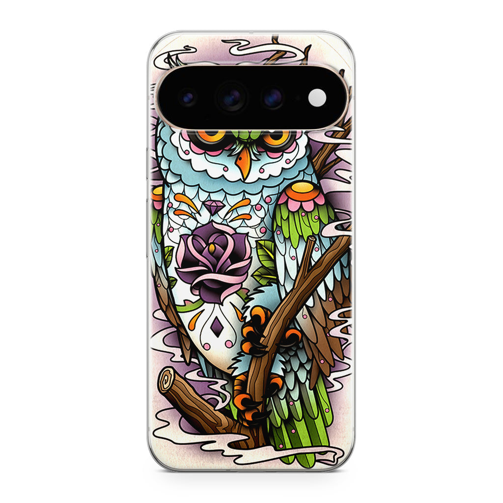 Sugar Skull Owl Tattoo Google Pixel 11 Pro / Pixel 11 Pro XL Case