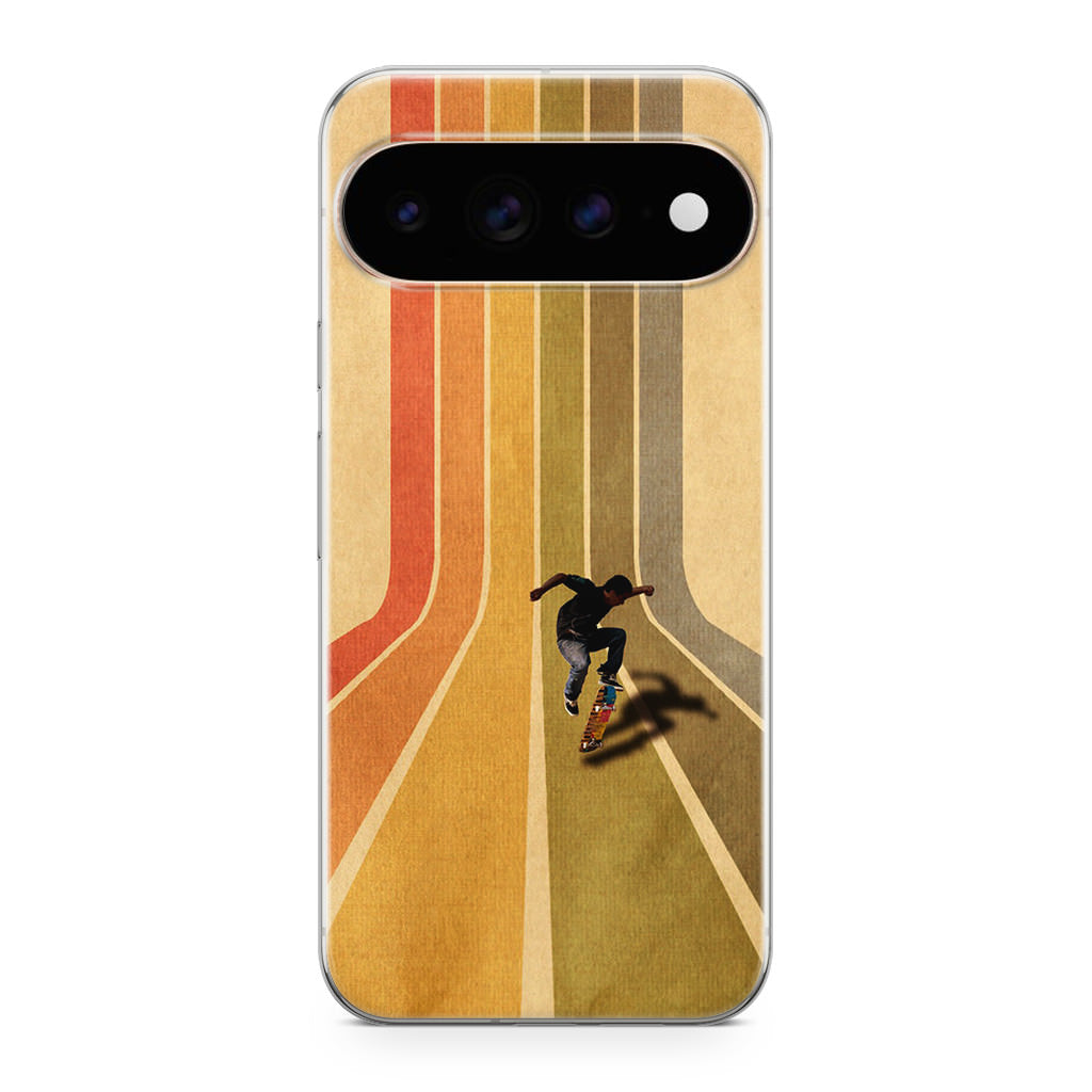 Vintage Skateboard On Colorful Stipe Runway Google Pixel 11 Pro / Pixel 11 Pro XL Case
