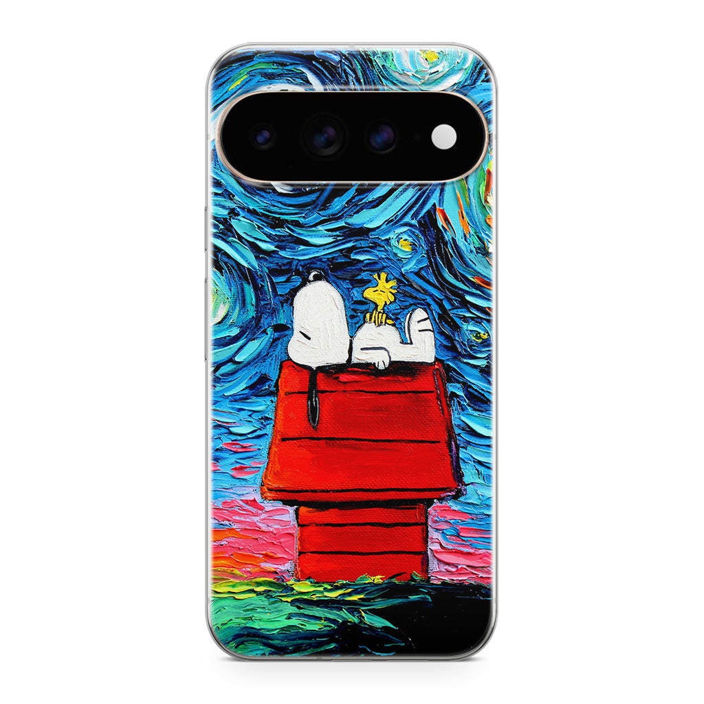 Dog Lying Under Starry Night Van Gogh Google Pixel 11 Pro / Pixel 11 Pro XL Case