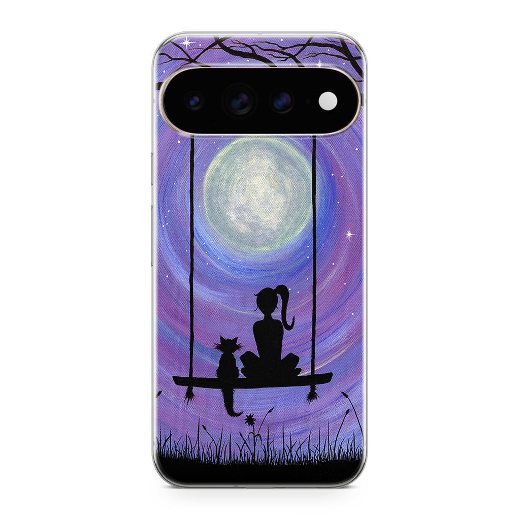 Girl Cat and Moon Google Pixel 11 Pro / Pixel 11 Pro XL Case