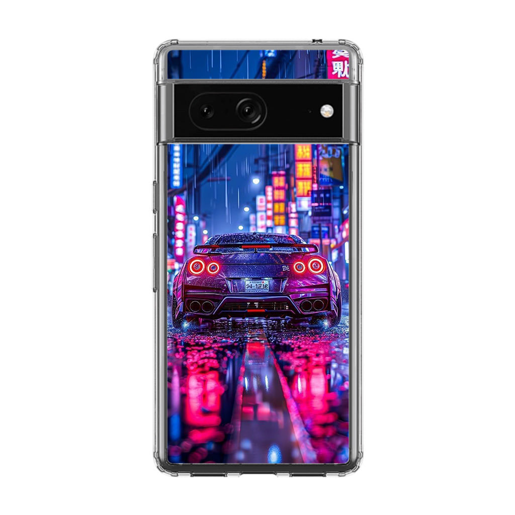 Neon Midnight Drift Tokyo Rain Google Pixel 7 Case