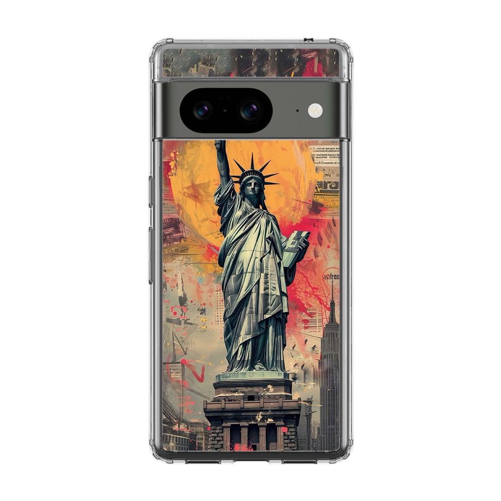 Canvas Art Statue of Liberty Google Pixel 8 Case