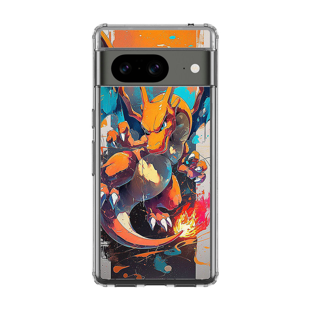 Charizard Inferno on Canvas Google Pixel 8 Case