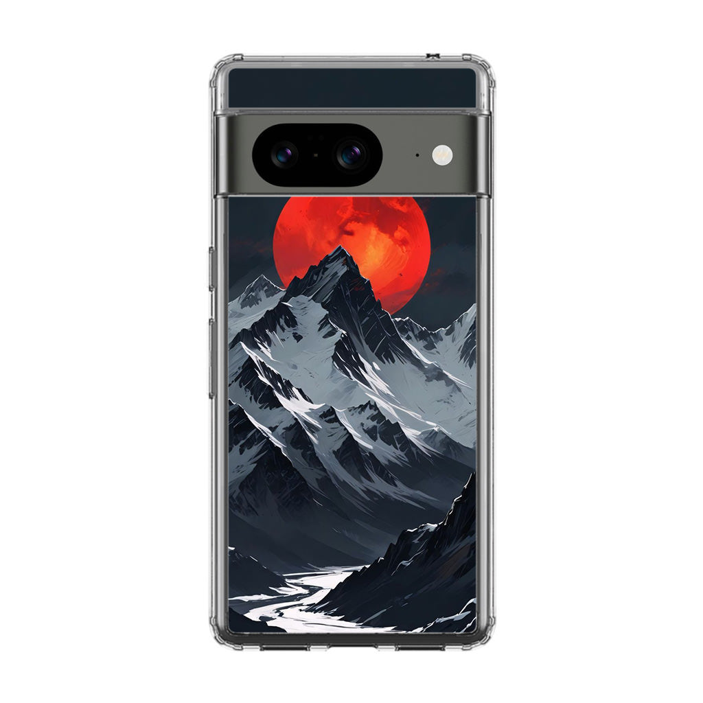 Crimson Eclipse The Mountain Google Pixel 8 Case