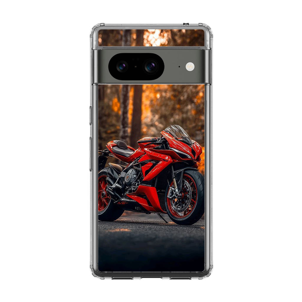 Crimson Velocity in Autumn Flame Google Pixel 8 Case