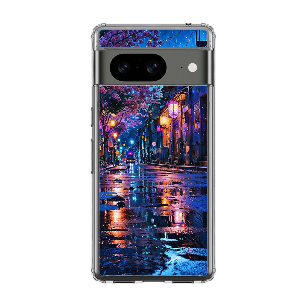 Midnight Sakura Glow Google Pixel 8 Case