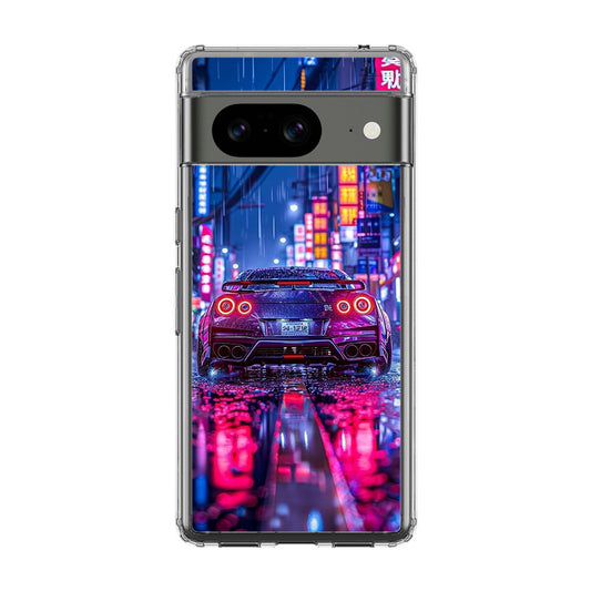 Neon Midnight Drift Tokyo Rain Google Pixel 8 Case