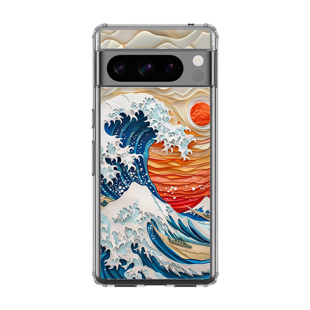 The Great Wave Off Paper Art Google Pixel 8 Pro Case