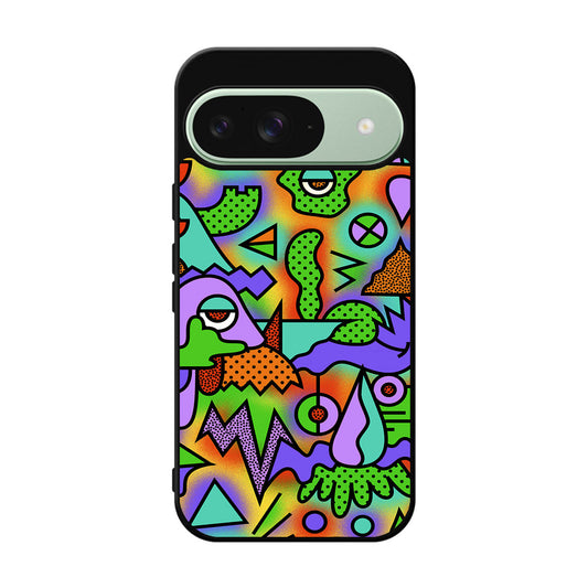 Abstract Colorful Doodle Art Google Pixel 9 Case