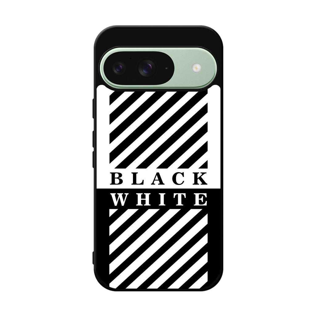 Black White Stripes Google Pixel 9 Case