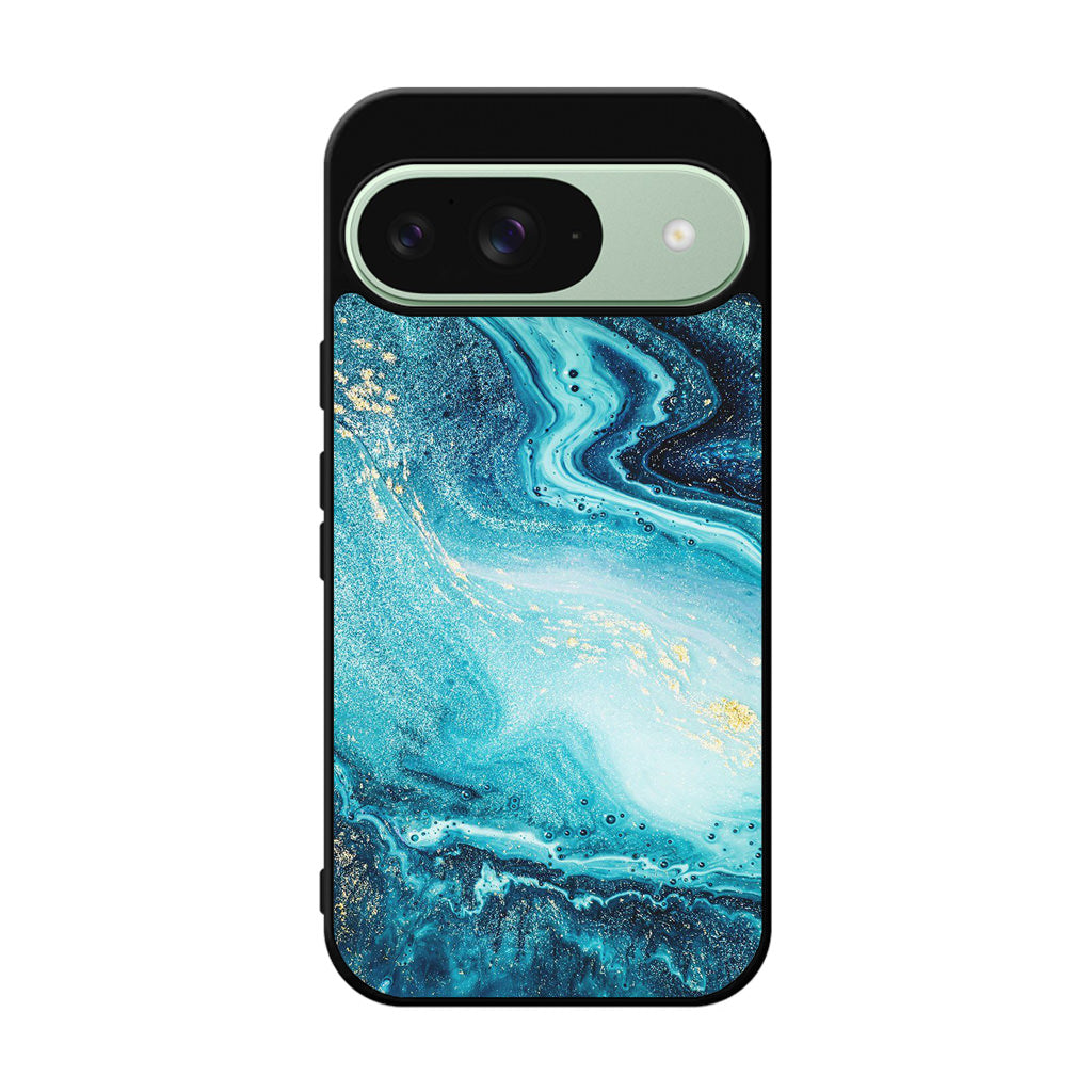 Blue Water Glitter Google Pixel 9 Case