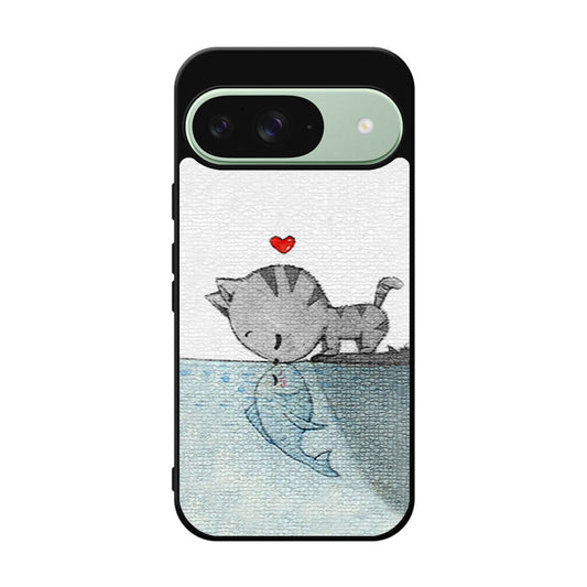 Cat Fish Kisses Google Pixel 9 Case