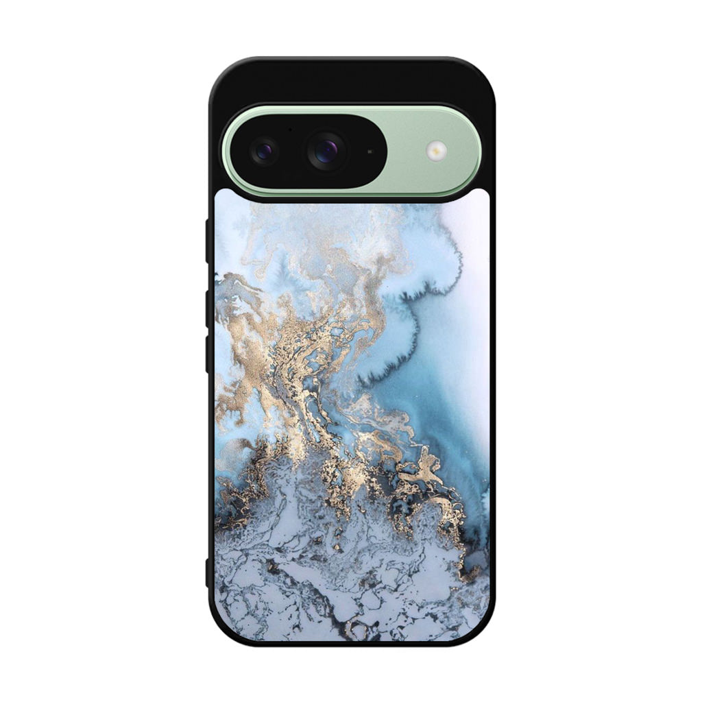 Golden Azure Marble Google Pixel 9 Case