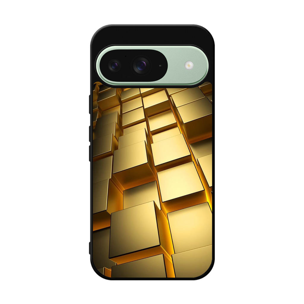 Golden Cubes Google Pixel 9 Case