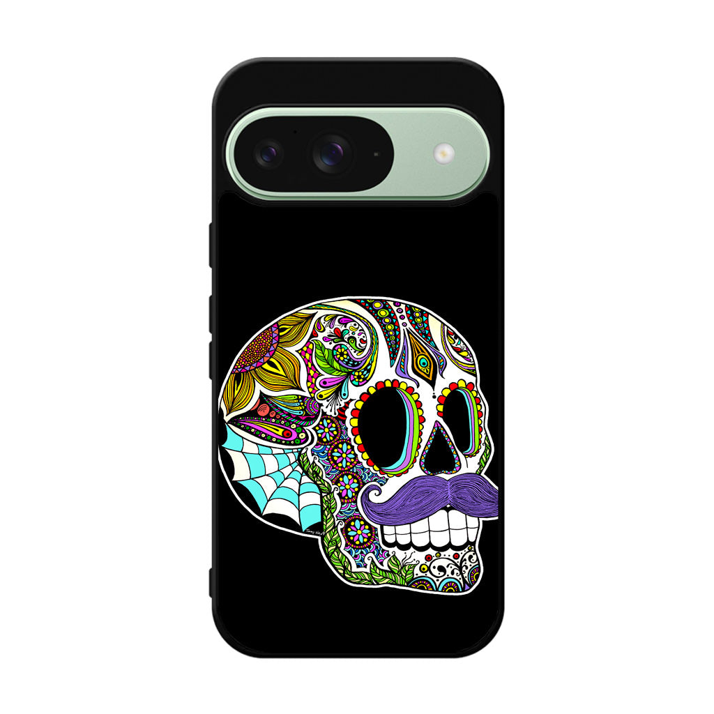 Mustache Sugar Skull Google Pixel 9 Case