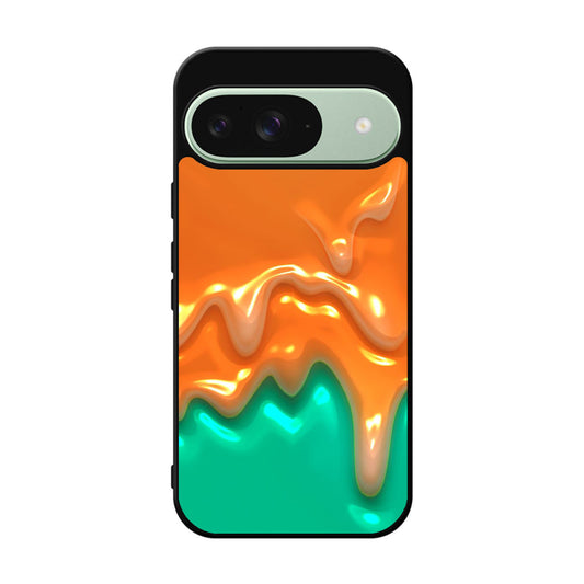 Orange Paint Dripping Google Pixel 9 Case