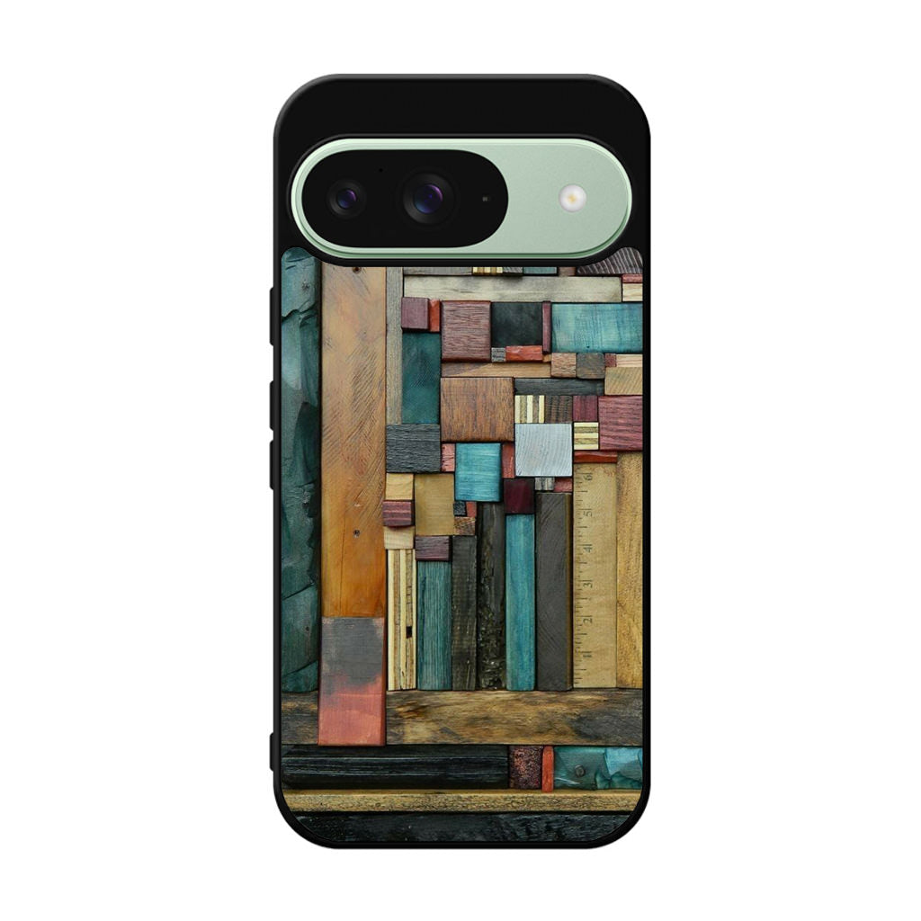 Painted Abstract Wood Sculptures Google Pixel 9 Case