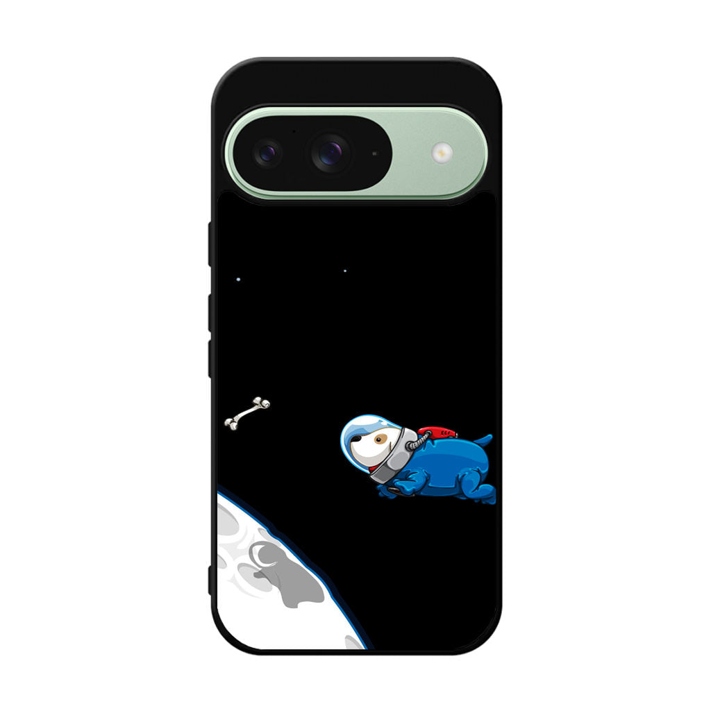 Space Dog Chasing A Bone Google Pixel 9 Case