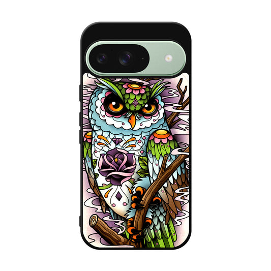 Sugar Skull Owl Tattoo Google Pixel 9 Case