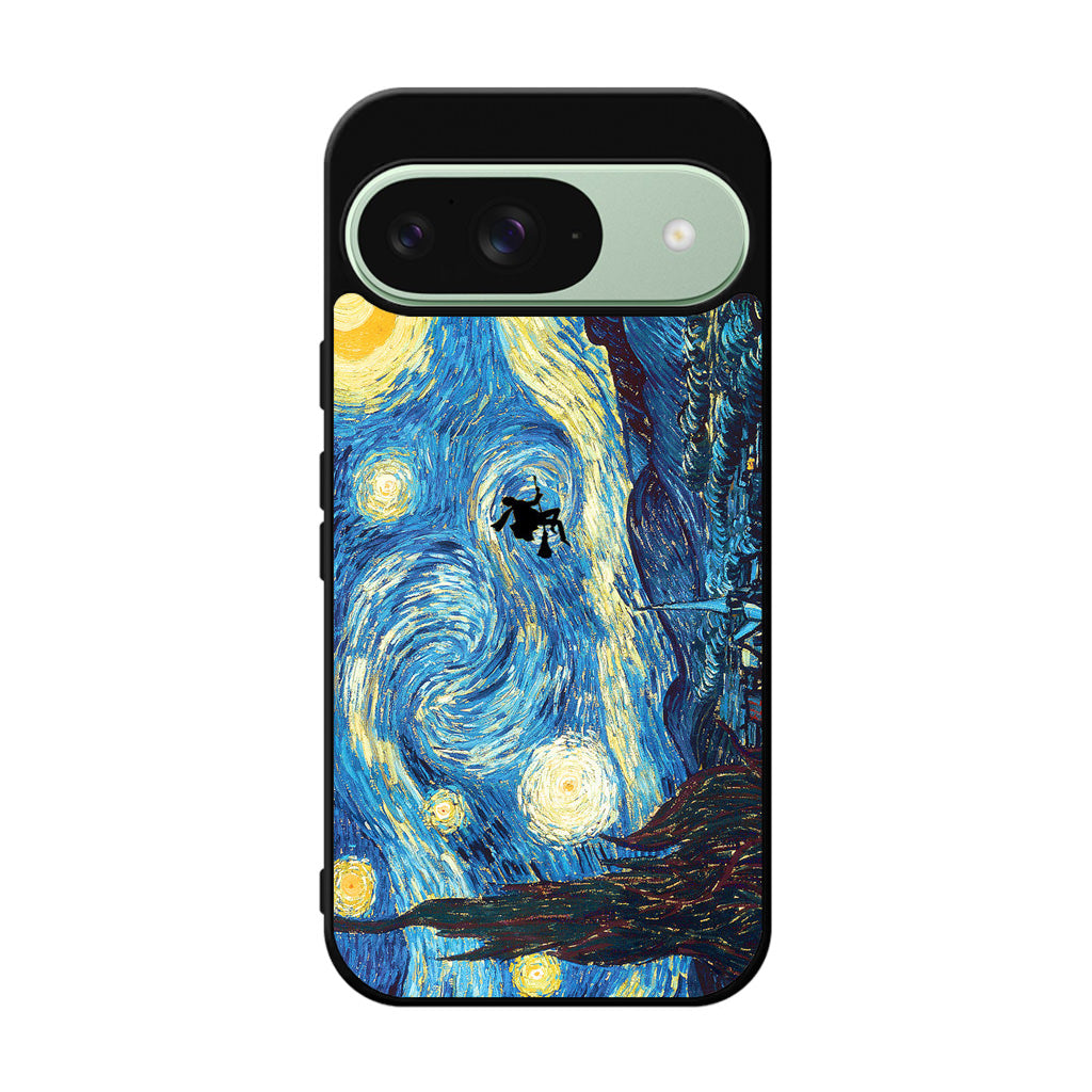 Witch on The Starry Night Sky Google Pixel 9 Case