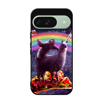 LLama And Sloth On Space Google Pixel 9 Case