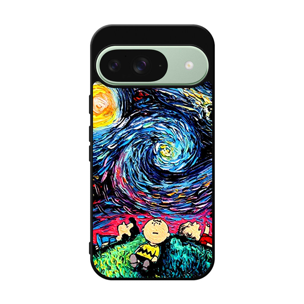 Peanuts At Starry Night Google Pixel 9 Case