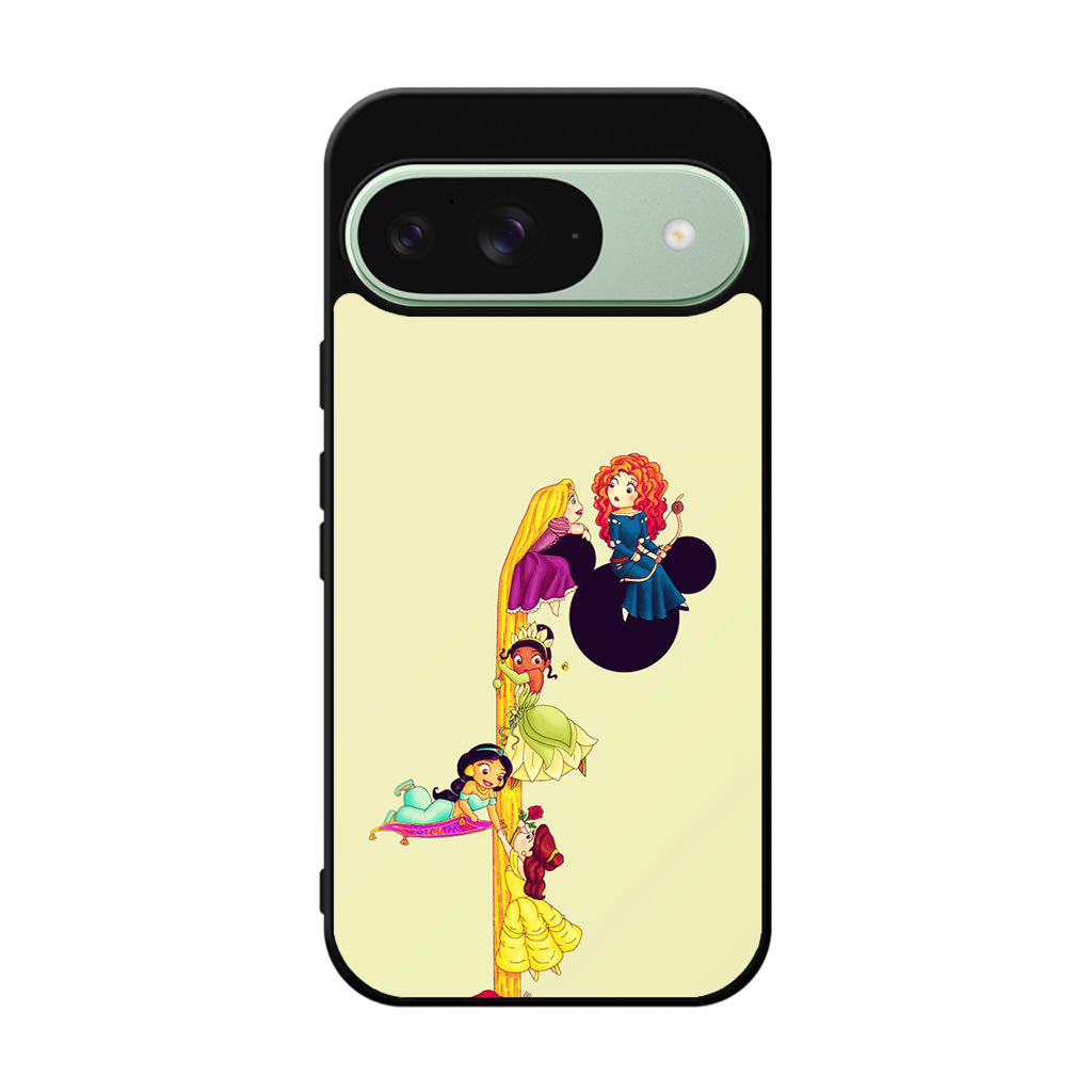 Princesses Climbing Rapunzel's Hair Google Pixel 9 Case