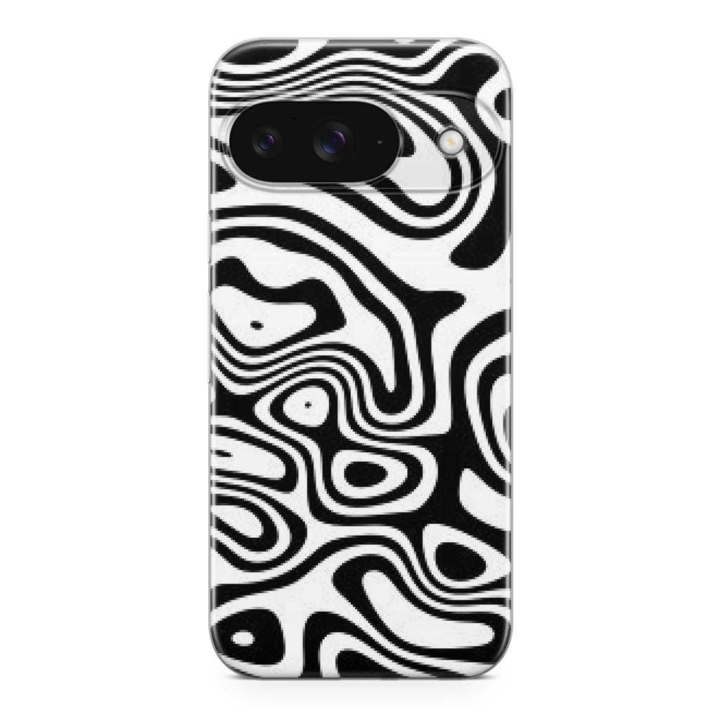 Abstract Black and White Background Google Pixel 9 Case