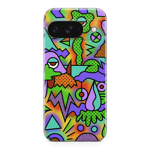 Abstract Colorful Doodle Art Google Pixel 9 Case