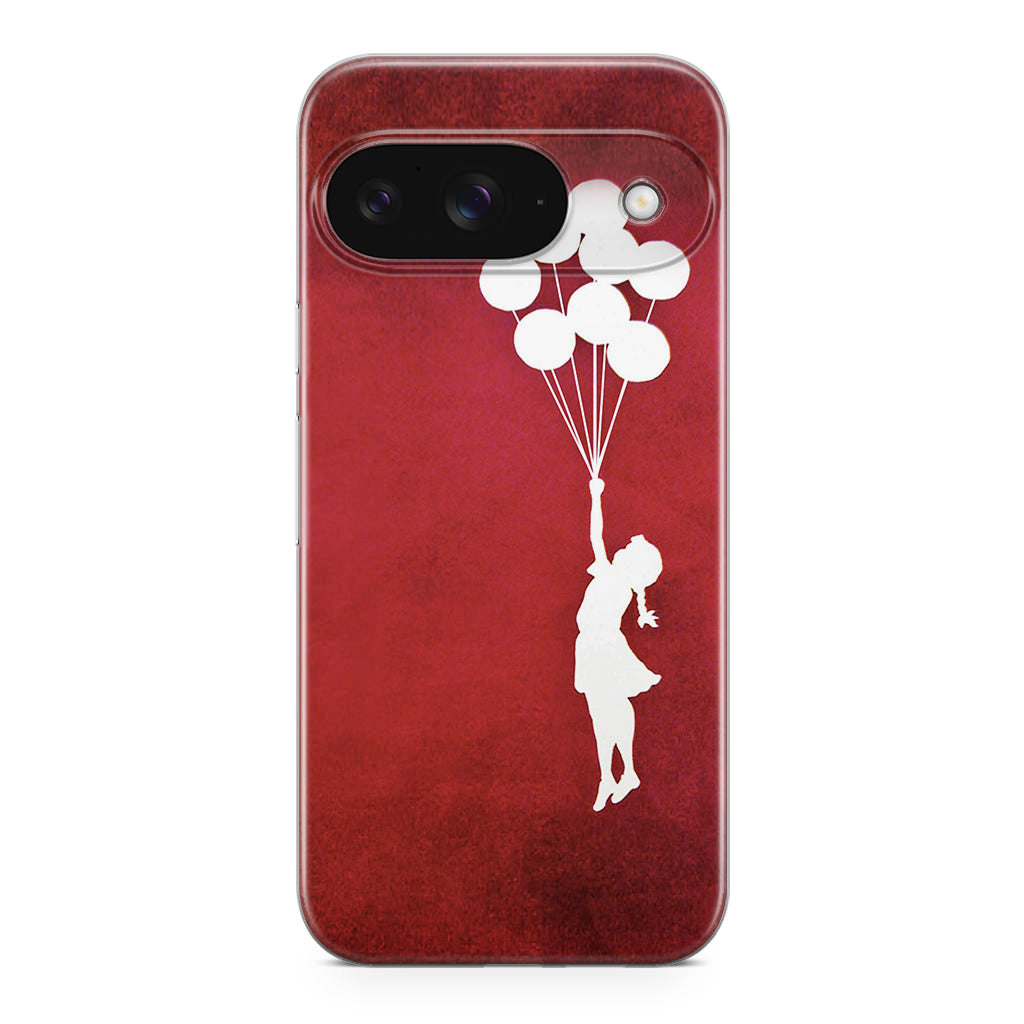 Banksy Girl With Balloons Red Google Pixel 9 Case