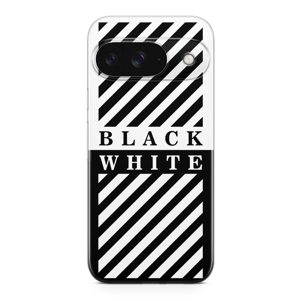 Black White Stripes Google Pixel 9 Case