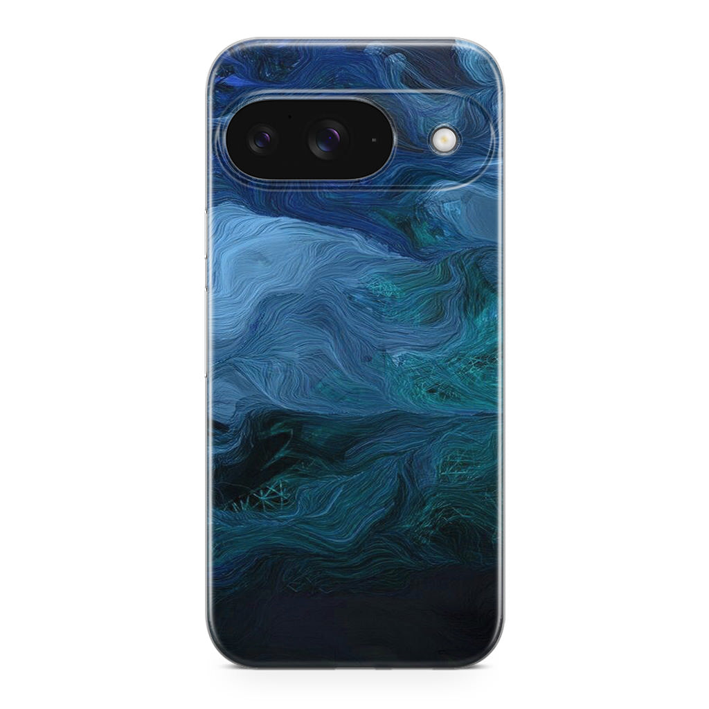 Blue Abstract Art Google Pixel 9 Case