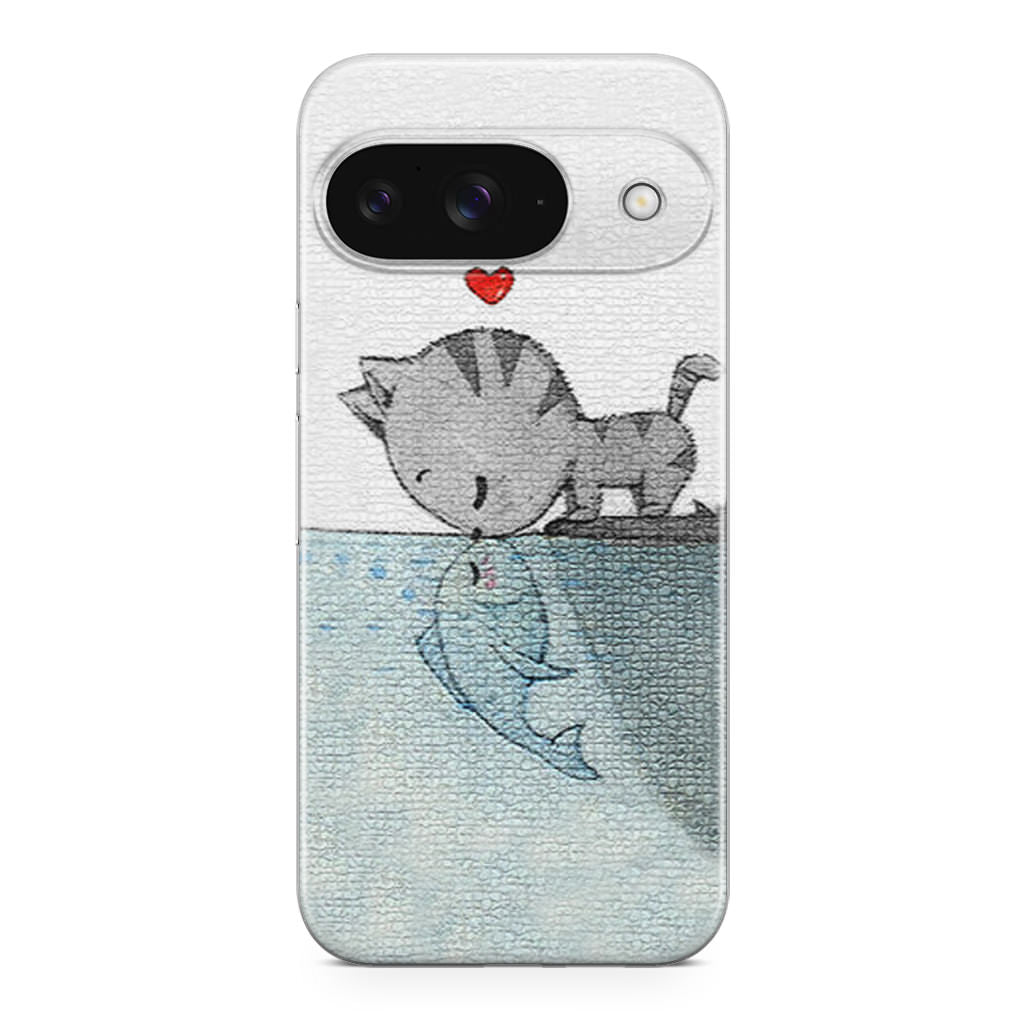 Cat Fish Kisses Google Pixel 9 Case