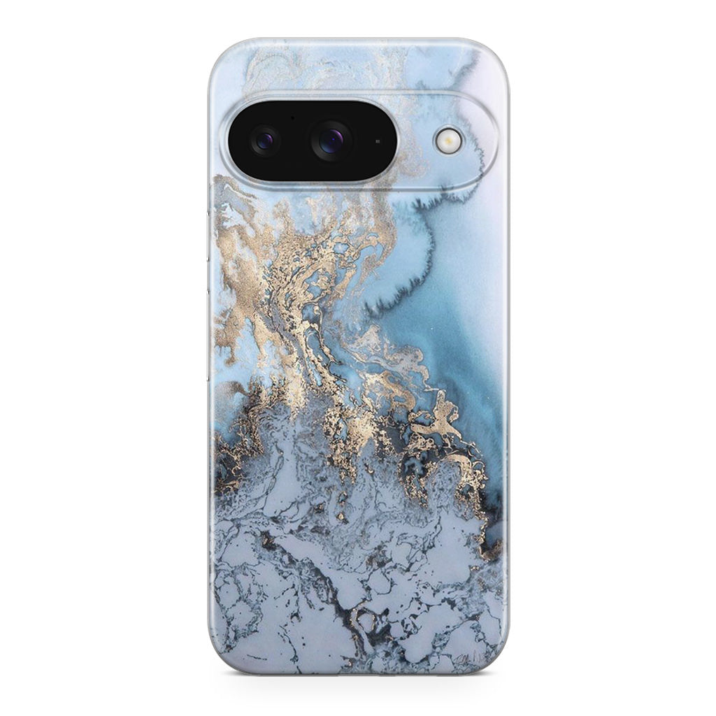 Golden Azure Marble Google Pixel 9 Case