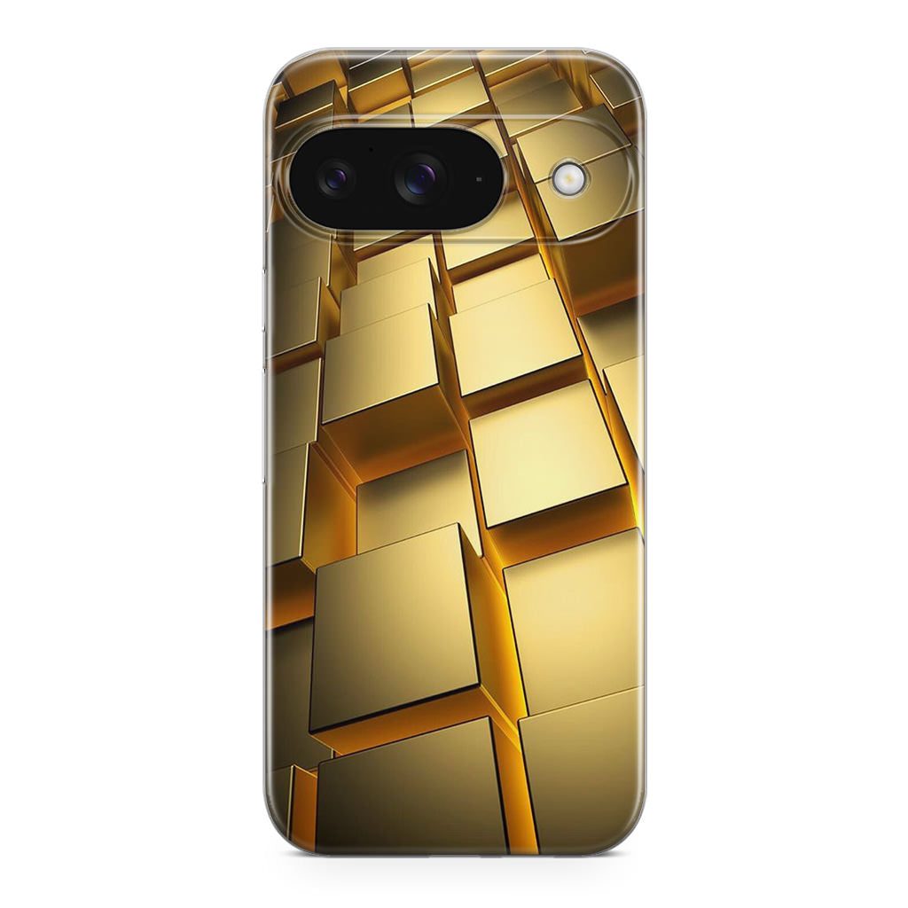 Golden Cubes Google Pixel 9 Case