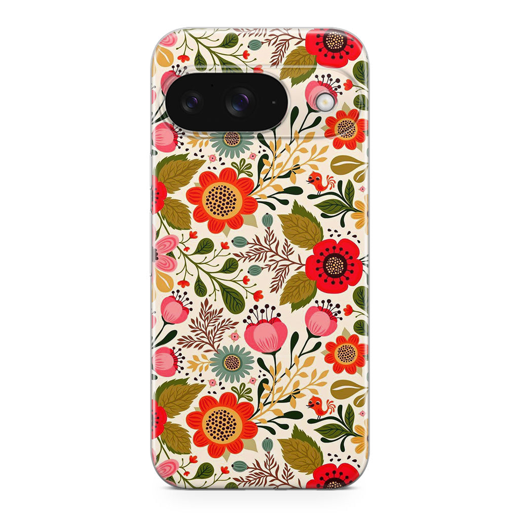 Hello Spring Pattern Google Pixel 9 Case