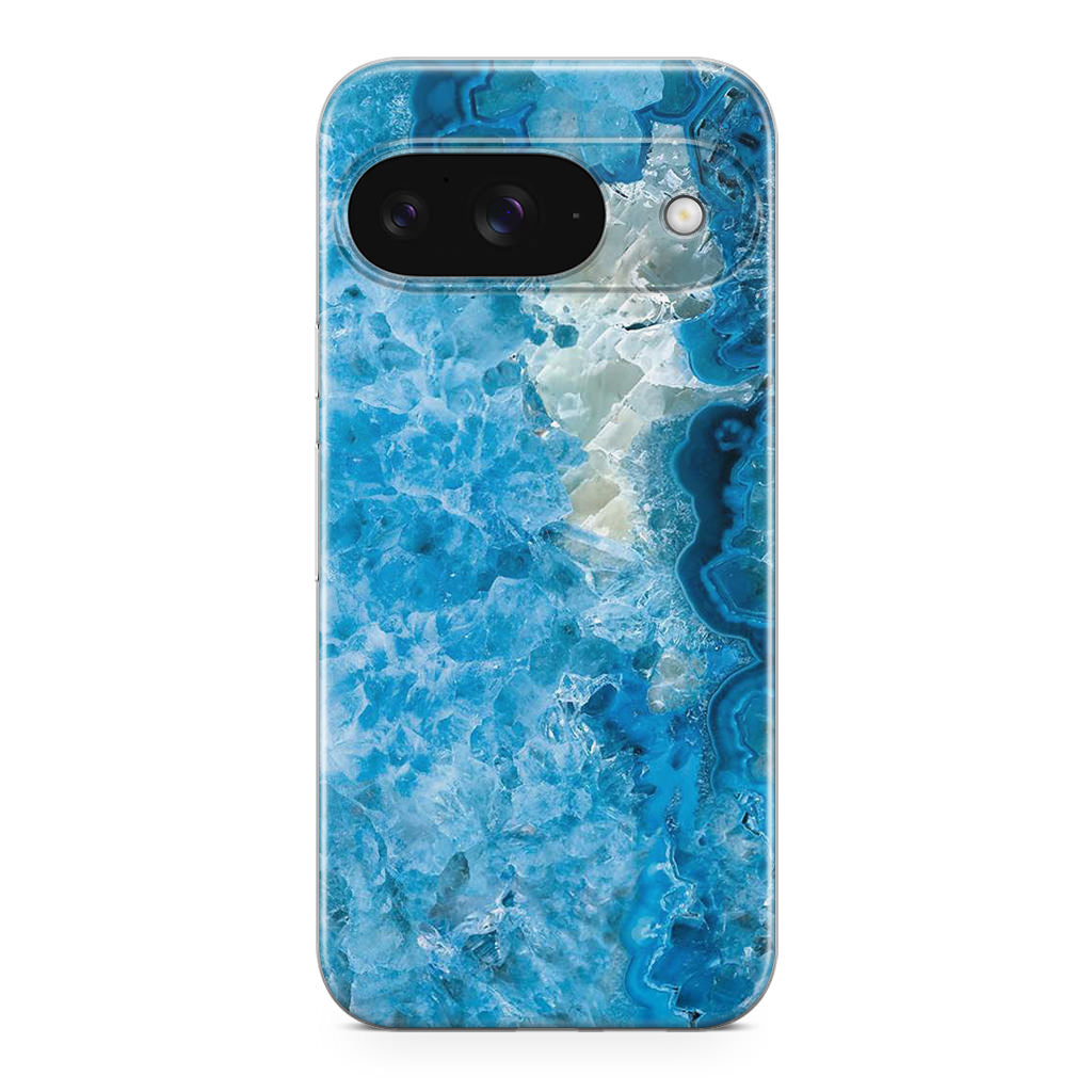 Navy Blue Marble Google Pixel 9 Case