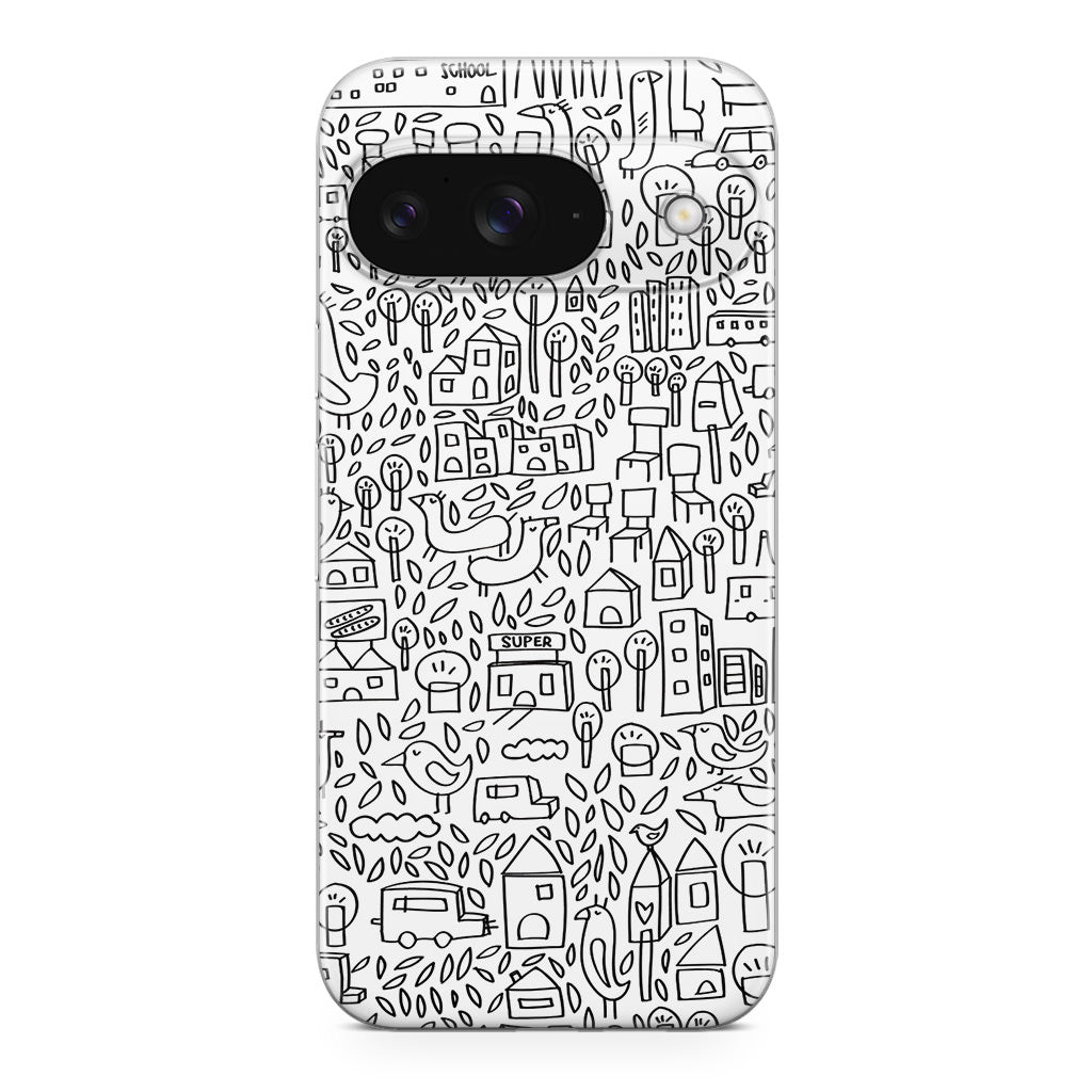 Google Pixel 9 Hülle im Nachbarschafts-Design